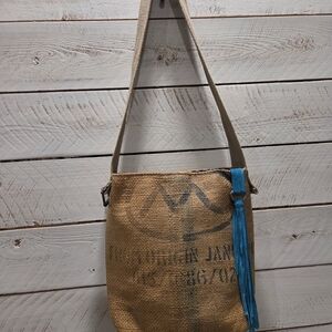 Upcycled Burlap Bag / Purse